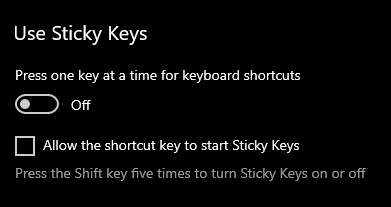 Windows Sticky Keys
